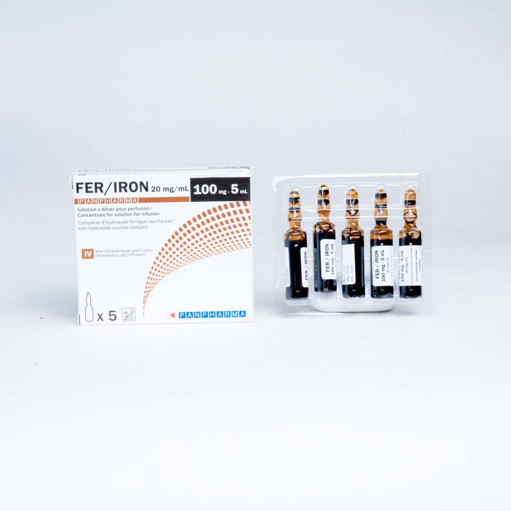 Iron sucrose 100mg / 5ml ( FER )
